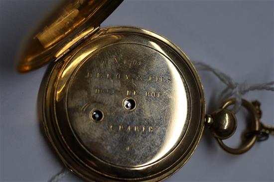 An early 19th century French 18ct gold keywind repeating dress pocket watch by Leroy & Fils, Paris,